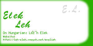 elek leh business card